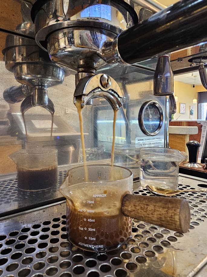 Espresso pulling at the Zimo coffee bar in Tampa
