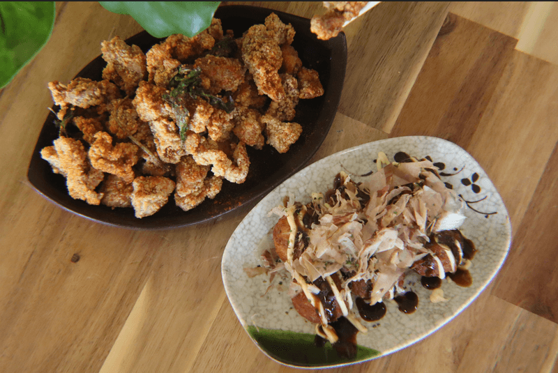 Taiwanese popcorn chicken and takoyaki from Zimo's kitchen