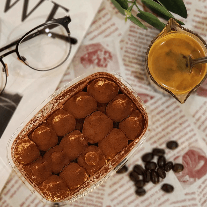 Tiramisu served with espresso at Zimo